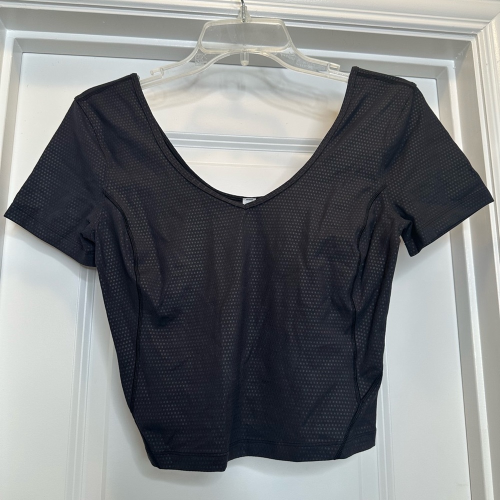 Lululemon‎ Align Tee in Polka Squat Emboss Black size 6
